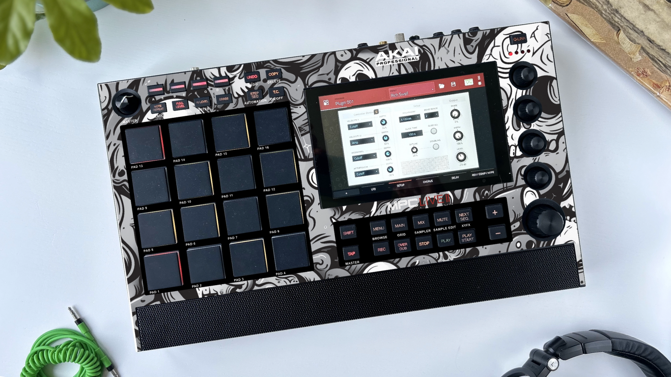 MPC LIVE 2 SKIN "SKULLY BLACK AND WHITE"