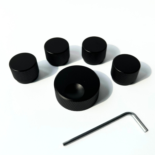 THE GREAT SET - THE BIG KNOB + 4 SMALL KNOBS BLACK