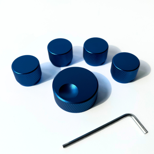 THE GREAT SET - THE BIG KNOB + 4 SMALL KNOBS BLUE