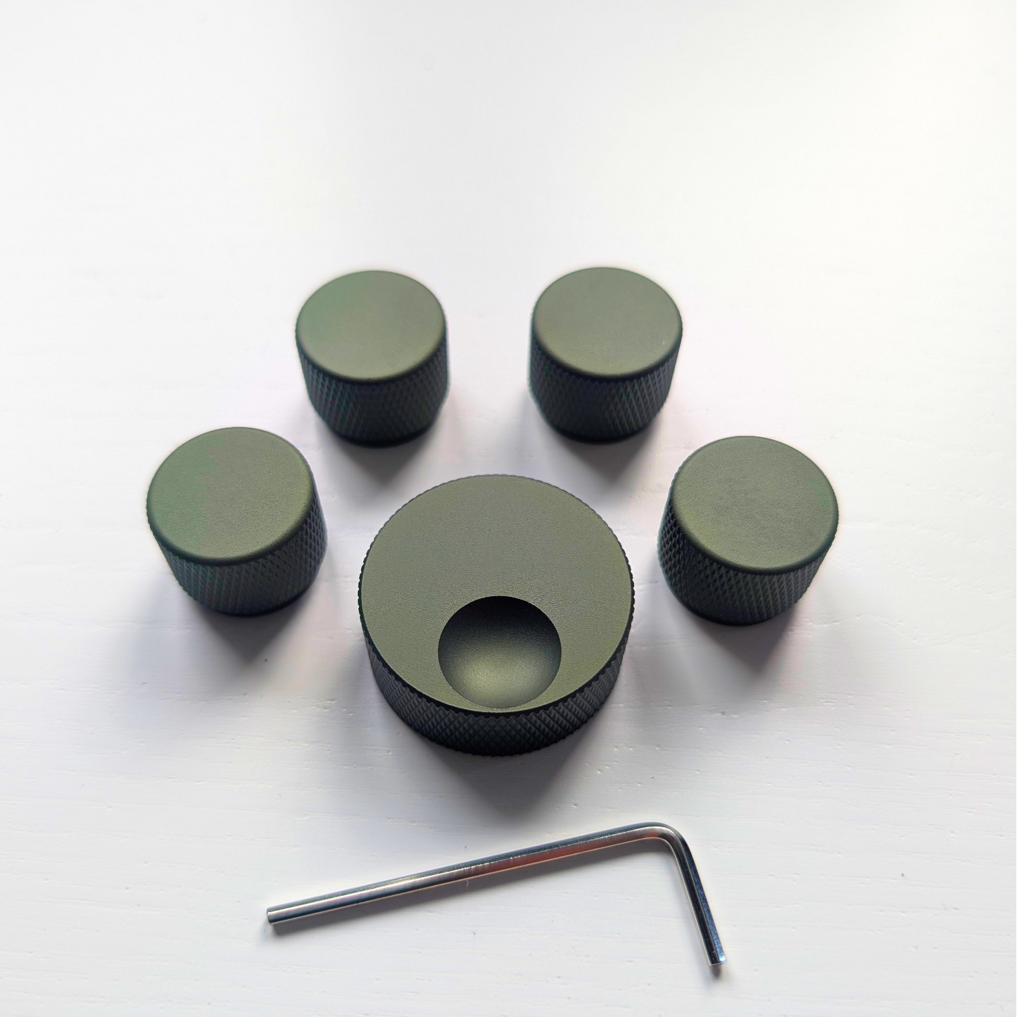DUŻY ZESTAW THE BIG KNOB + ZESTAW 4 MAŁYCH DARK GREEN MATT🪖