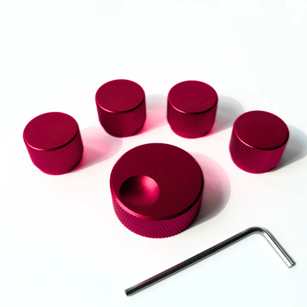 🔥NEW DROP🔥THE GREAT SET - THE BIG KNOB + 4 SMALL KNOBS RASPBERRY🍓RED