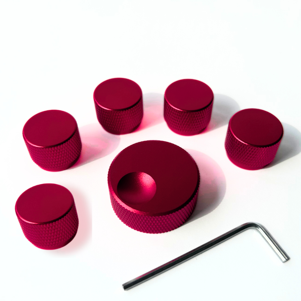 🔥NEW DROP🔥THE GREAT SET - THE BIG KNOB + 5 SMALL KNOBS  LIVE 2 / KEY 37 / KEY 61 RASPBERRY🍓 RED